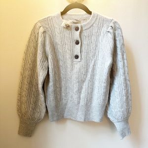 BRAND NEW (NWT) Women's Design History sweater with rhinestone buttons.